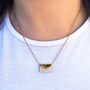 Gold Plated White Envelope Necklace, thumbnail 1 of 3