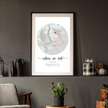 'Where It All Began' Circle Location Map Print, 11 of 12