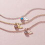 Birthstone And Initial Moon Charm Bracelet, thumbnail 8 of 8
