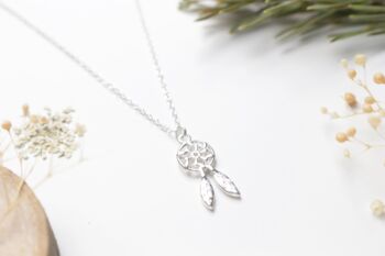 Dainty Dreamcatcher Sterling Silver Necklace, 2 of 5