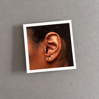 Keep Shining Sterling Silver Stars Earrings, 5 of 6