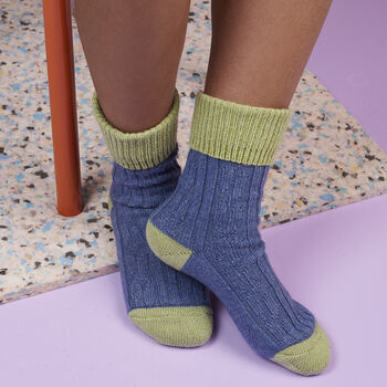 Cashmere Blend Slouch Socks, 6 of 12