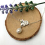 Sterling Silver Flower And Pearl Necklace, thumbnail 10 of 10