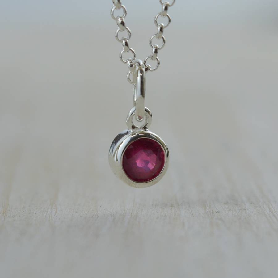 garnet necklace, january birthstone by lily charmed ...