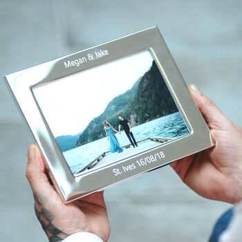 Personalised Silver Wedding Anniversary Photo Frame, 3 of 7