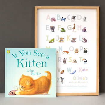 Personalised Illustrated Animals Alphabet Nursery Print, 5 of 12