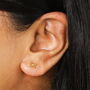 Sterling Silver Bow Piercing In Gold Plating, thumbnail 3 of 5