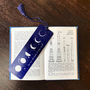 Moon Phases Personalised Metal Bookmark, thumbnail 1 of 3