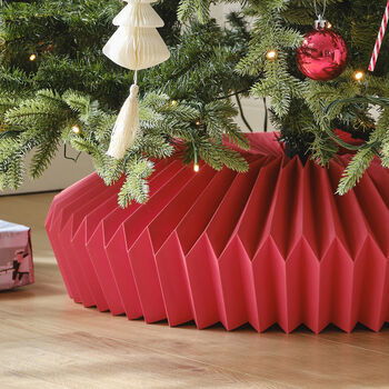 Paper Honeycomb Tree Skirt Red, 2 of 4