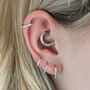 Rio Crystal Daith Hoop In Titanium, thumbnail 1 of 5