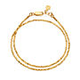 Tiny Yellow Gold Plated Nugget Wrap Bracelet, thumbnail 4 of 8
