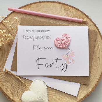 Personalised 40th Birthday Niece Card, 2 of 2