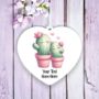 Personalised Cute Cactus Couple Love Decoration E, thumbnail 2 of 2