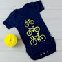 Personalised Babygrow With Bike Print, thumbnail 1 of 4
