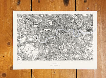 Metallic Gold London Thames Map, 5 of 6