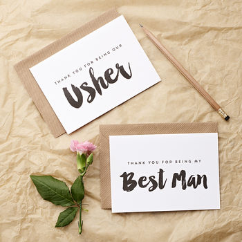 'Thank You For Being My Best Man' Card, 2 of 2