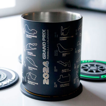 Formula One F1 2024 Calendar Track Steel Mug Gift, 4 of 4