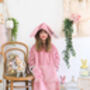 Pink Bunny Rabbit Kids Snuggle Hoodie /Wearable Blanket, thumbnail 1 of 8
