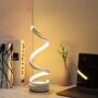 Minimalist LED Table Lamp Spiral Curved Desk Lamp, thumbnail 1 of 9
