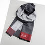 Personalised Men's Colourblock Cashmere Scarf, thumbnail 6 of 9