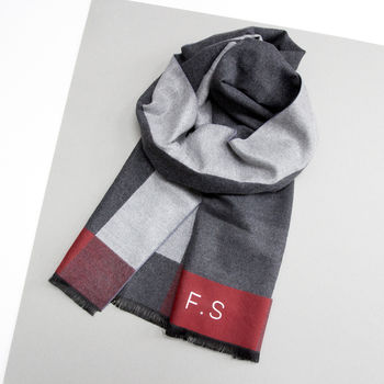 Personalised Men's Colourblock Cashmere Scarf, 6 of 9
