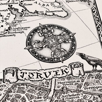Viking Britain Map Tea Towel, 9 of 11
