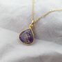 18k Gold Vermeil Plated Amethyst Birthstone Necklace, thumbnail 1 of 5
