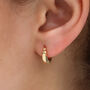 18ct Gold Plated Or Silver Square Tube Hoop Earrings, thumbnail 1 of 6