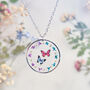 Butterfly Flower Wreath Necklace, thumbnail 1 of 7