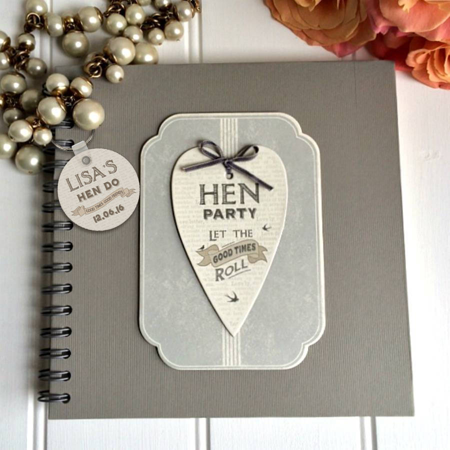personalised hen party guest book and keepsake album by the little