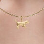 Golden Retriever Necklace In 18ct Gold Plated Silver, thumbnail 1 of 12