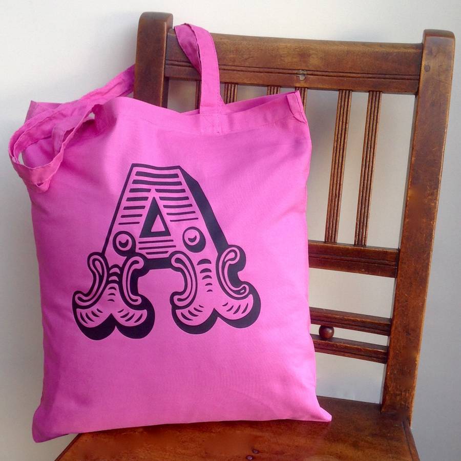 Alphabet Letter Tote Bag By Pink Pineapple Home & Gifts
