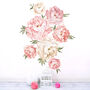 Watercolour Peonies Fabric Wall Sticker, thumbnail 2 of 5