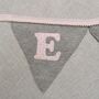 Bunting Personalised Luxury Grey And Pink New Baby Girl, thumbnail 4 of 11