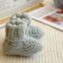 Pure Merino Baby Booties Beginner Knitting Kit, thumbnail 2 of 8