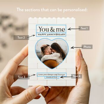 Personalised Anniversary Memory Block For Couple, 4 of 9