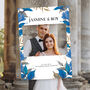 Blue Gold Wedding Selfie Frame And Welcome Sign, thumbnail 6 of 6