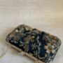 Green Raw Silk Rectangular Clutch Bag, thumbnail 6 of 9