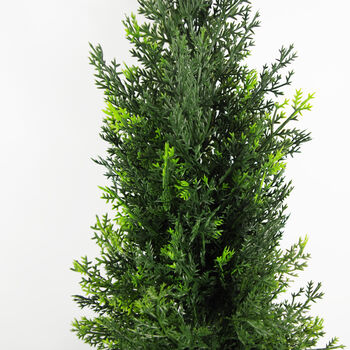 120cm Uv Protected Artificial Cedar Cypress Topiary, 5 of 5