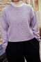 Lilac Cable Knit Pearl Embellished Jumper, thumbnail 1 of 4