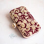 Baraat Maroon Velvet, Gold Embroidered Clutch, thumbnail 2 of 6