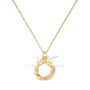 14 K Gold Plated Silver Circle Necklace For Women, thumbnail 2 of 10