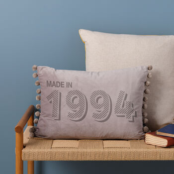 Personalised 30th Birthday Velvet Cushion, 5 of 7