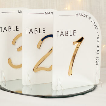 Modern Arch Acrylic Wedding Table Plan, 6 of 6