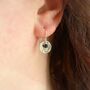 Sapphire Disc Earrings, thumbnail 3 of 4