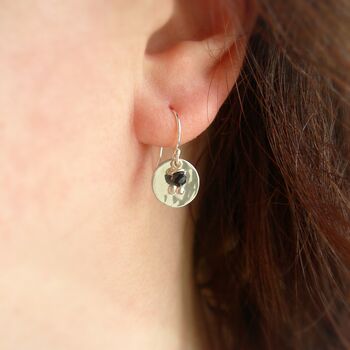Sapphire Disc Earrings, 3 of 4