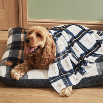 Personalised Dogs Checked Fleece Blanket, 4 of 4