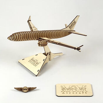 Boeing 737 8200 Model Plane Personalised Wooden Kit, 2 of 11