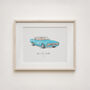 Personalised Car Portrait, Hand Drawn Gift For Him, thumbnail 1 of 12