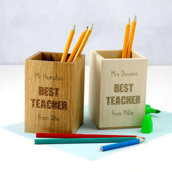 Personalised Best Teacher Pen Pot, 3 of 4